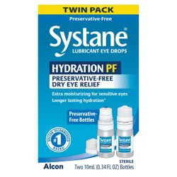 Systane Hydration Multi-Dose Preservative-Free Lubricant Eye Drops, 2x10 ml