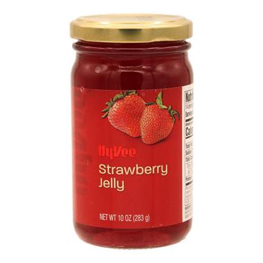 slide 1 of 1, Hy-Vee Strawberry Jelly, 10 oz