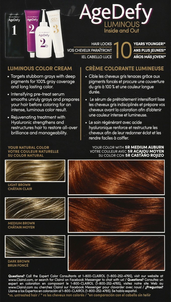 slide 5 of 9, Age Defy Medium Auburn Hair Color, 1 ct