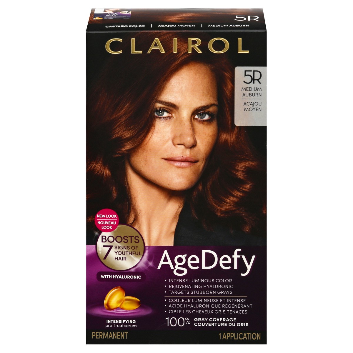 slide 1 of 9, Age Defy Medium Auburn Hair Color, 1 ct