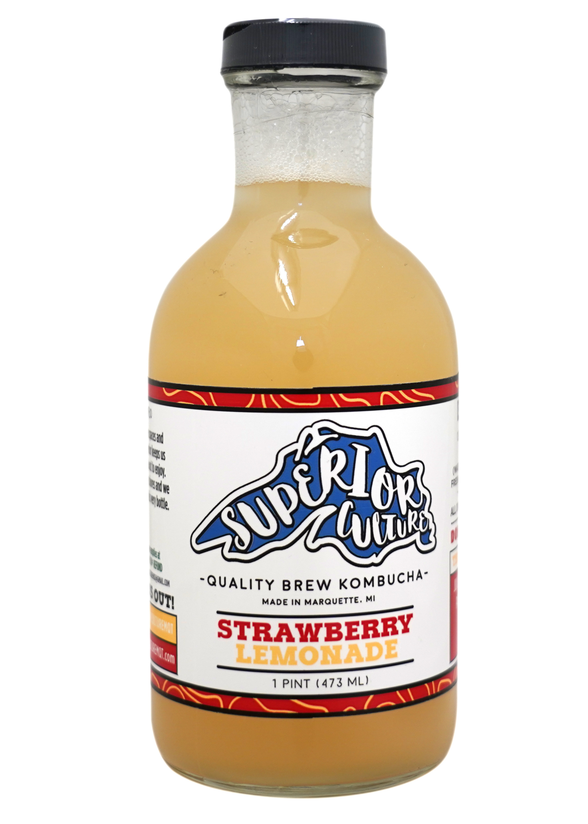 slide 1 of 1, Superior Culture Kombucha Strawberry Lemonade - 16 oz, 16 oz
