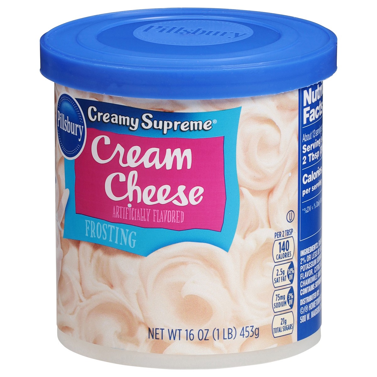 slide 2 of 9, Pillsbury Creamy Supreme Cream Cheese Frosting, 16 Oz Tub, 16 oz
