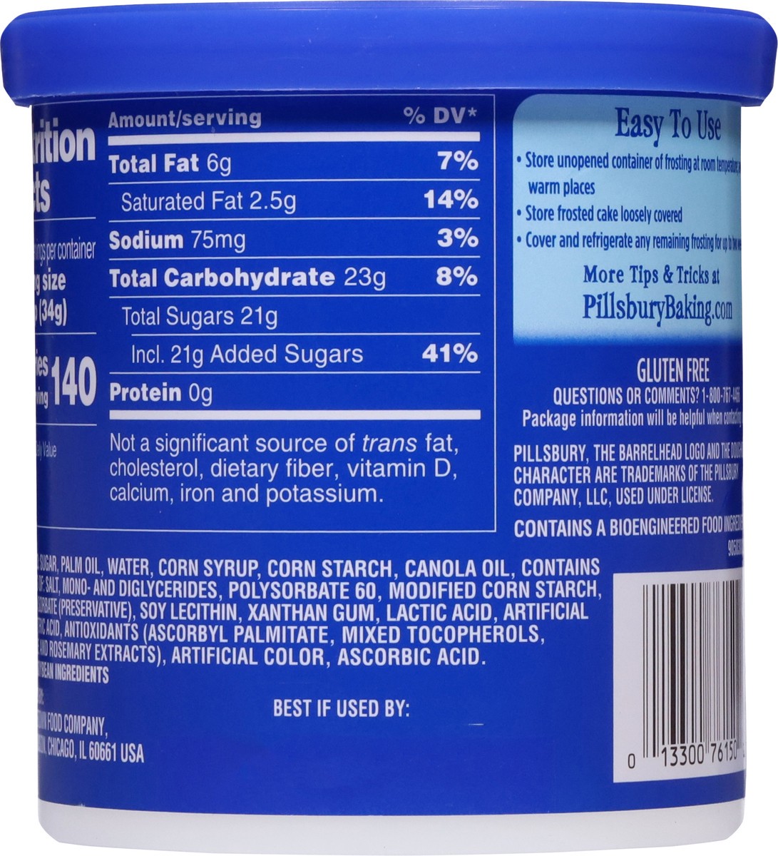 slide 6 of 9, Pillsbury Creamy Supreme Cream Cheese Frosting, 16 Oz Tub, 16 oz