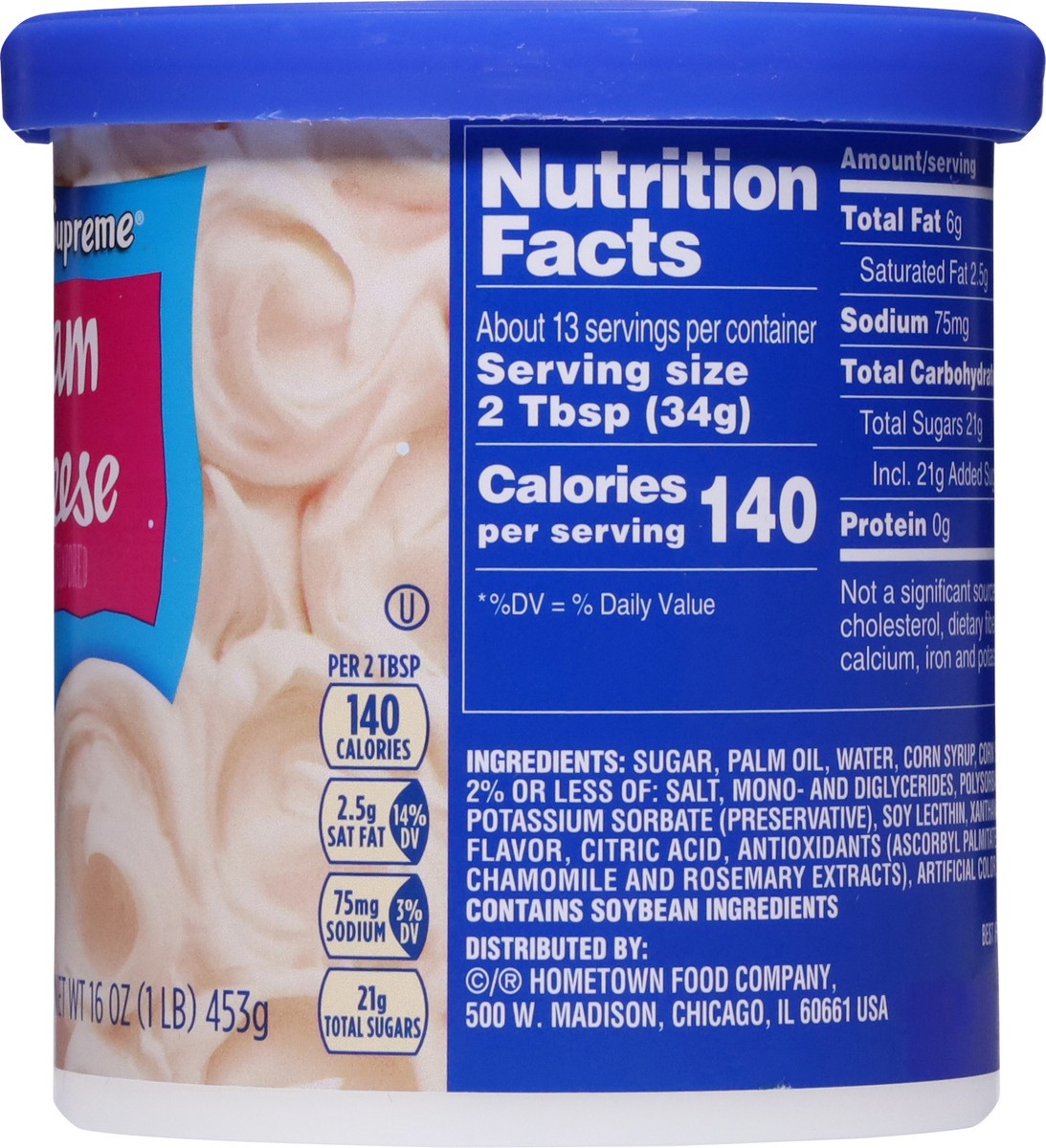 slide 5 of 9, Pillsbury Creamy Supreme Cream Cheese Frosting, 16 Oz Tub, 16 oz