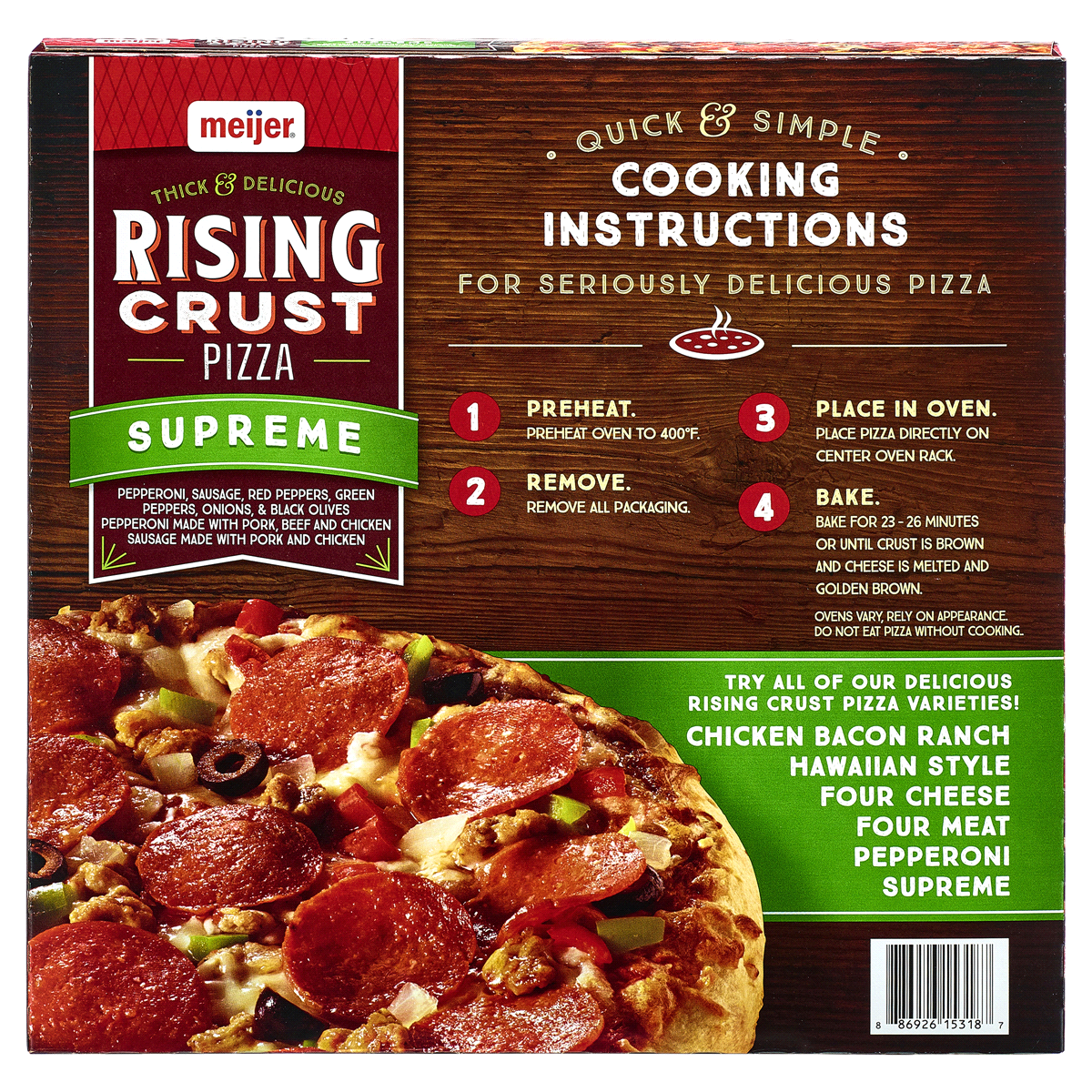Meijer Rising Crust Supreme Pizza 32.7 oz Shipt