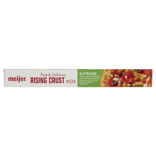 slide 12 of 29, Meijer Rising Crust Supreme Pizza, 32.7 oz