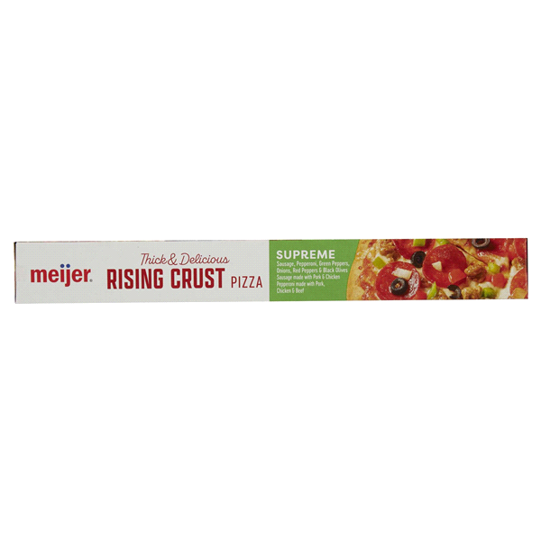 slide 28 of 29, Meijer Rising Crust Supreme Pizza, 32.7 oz