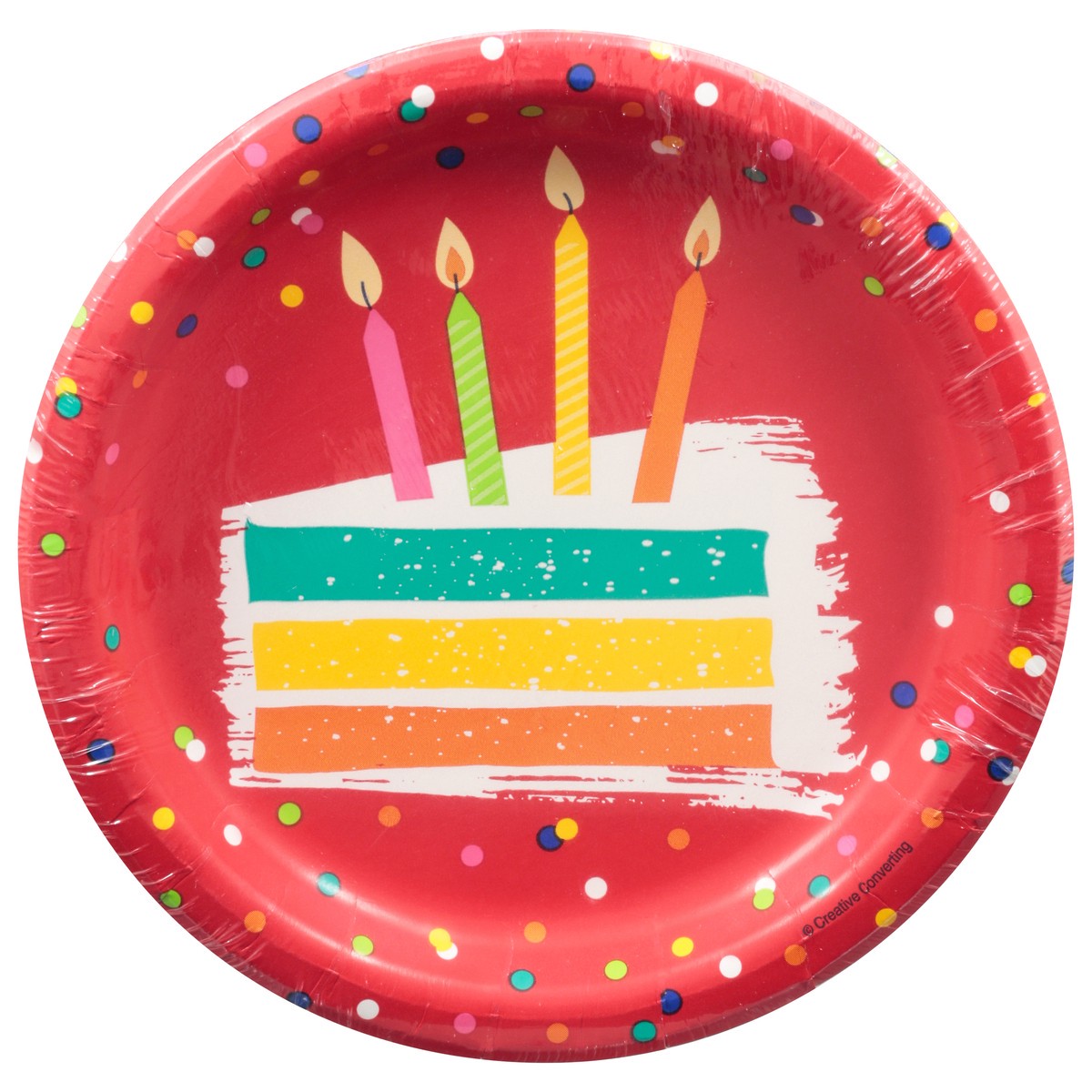 slide 1 of 9, Party Creations Festive Cake Plates, 6.785 Inch, 8 ea, 8 ct
