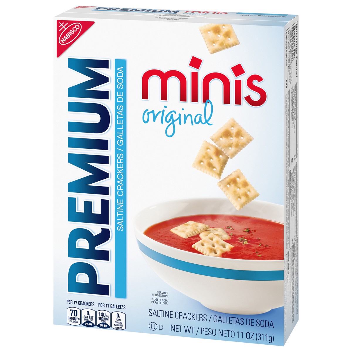 slide 3 of 9, Premium Original Mini Saltine Crackers, 11 oz, 11 oz
