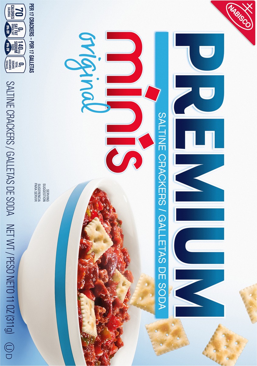 slide 8 of 9, Premium Original Mini Saltine Crackers, 11 oz, 11 oz