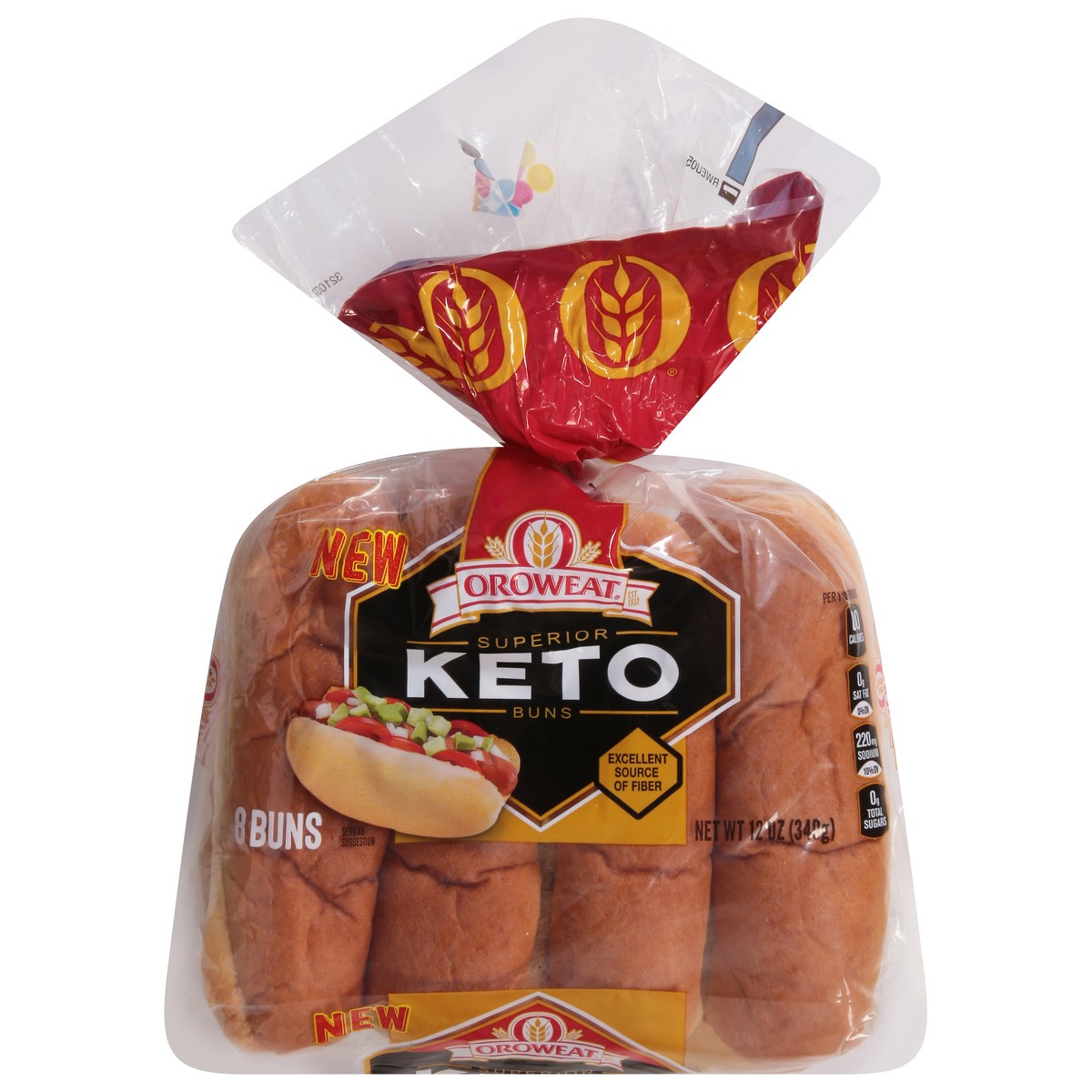 slide 1 of 5, Oroweat Keto Bread, 8 count, 12 oz, 8 ct