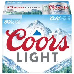 Coors Light Cans - 30 Pack