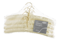 slide 1 of 1, Whitmor Satin Padded Hangers - Bone, 8 ct