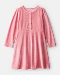 Oshkosh Girls Cozy Rib Dress - Pink Pink 10