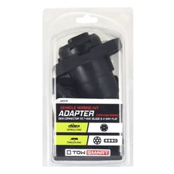 TOWSMART Vehicle Wiring Kit Adapter - 7-Way Blade and 4-Way Flat