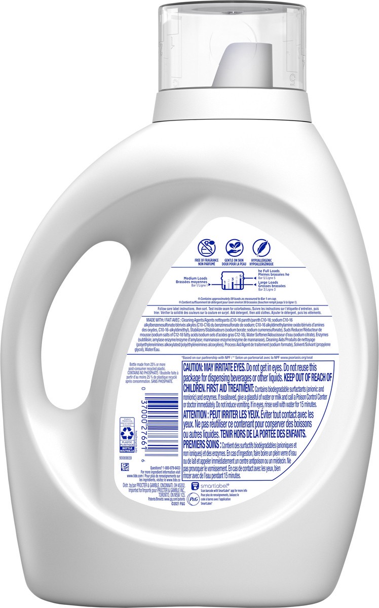 slide 4 of 8, Tide Hygienic Clean Heavy Duty 10x Free Liquid Laundry Detergent, Unscented, 59 loads, 92 fl oz, HE Compatible, 92 fl oz