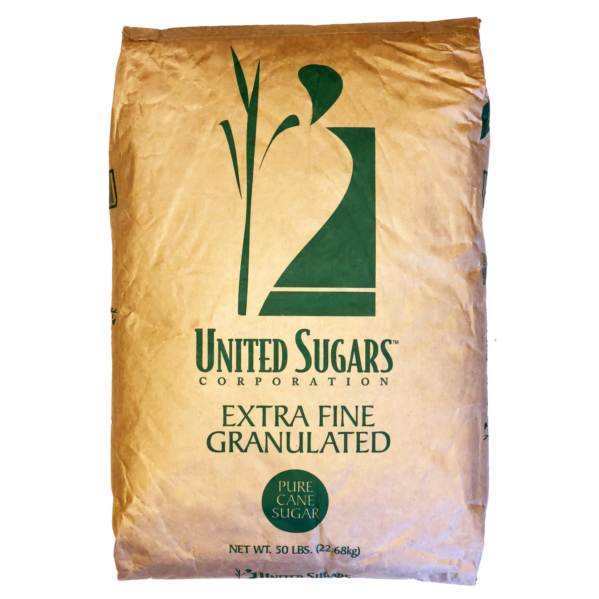 slide 1 of 2, United Sugars Extra Fine Granulated Pure Cane Sugar, 50 lb