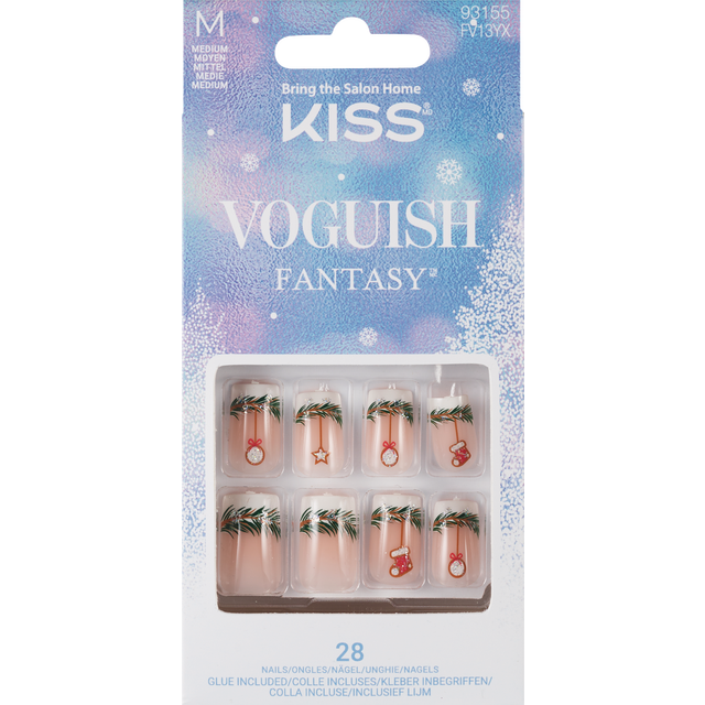 slide 1 of 1, KISS Ks Voguish Fantasy Nails- Nutty Elves, 1 ct