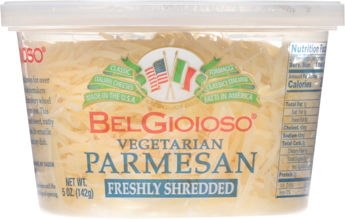 slide 14 of 14, BelGioioso Vegetarian Parmesan Shredded Cheese 5 oz, 5 oz