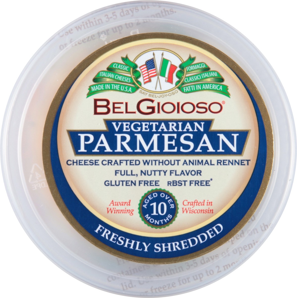 slide 7 of 14, BelGioioso Vegetarian Parmesan Shredded Cheese 5 oz, 5 oz