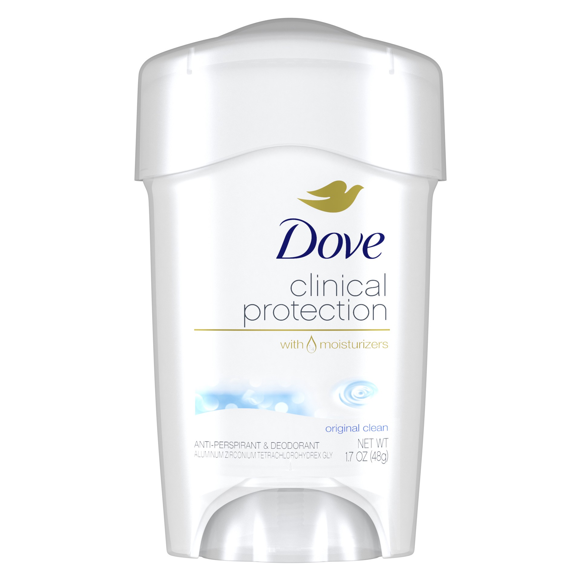 slide 1 of 9, Dove Clinical Protection Antiperspirant Deodorant Original Clean, 1.7 oz, 1.7 oz