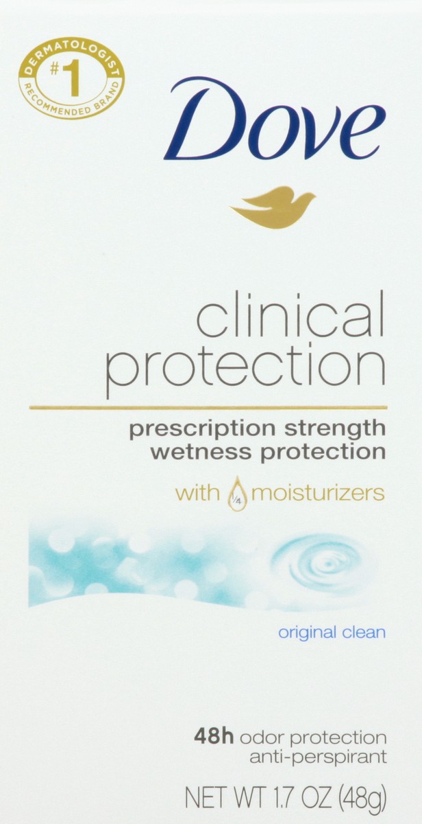 slide 1 of 9, Dove Clinical Protection Original Clean Anti-Perspirant 1.7 oz, 1.7 oz