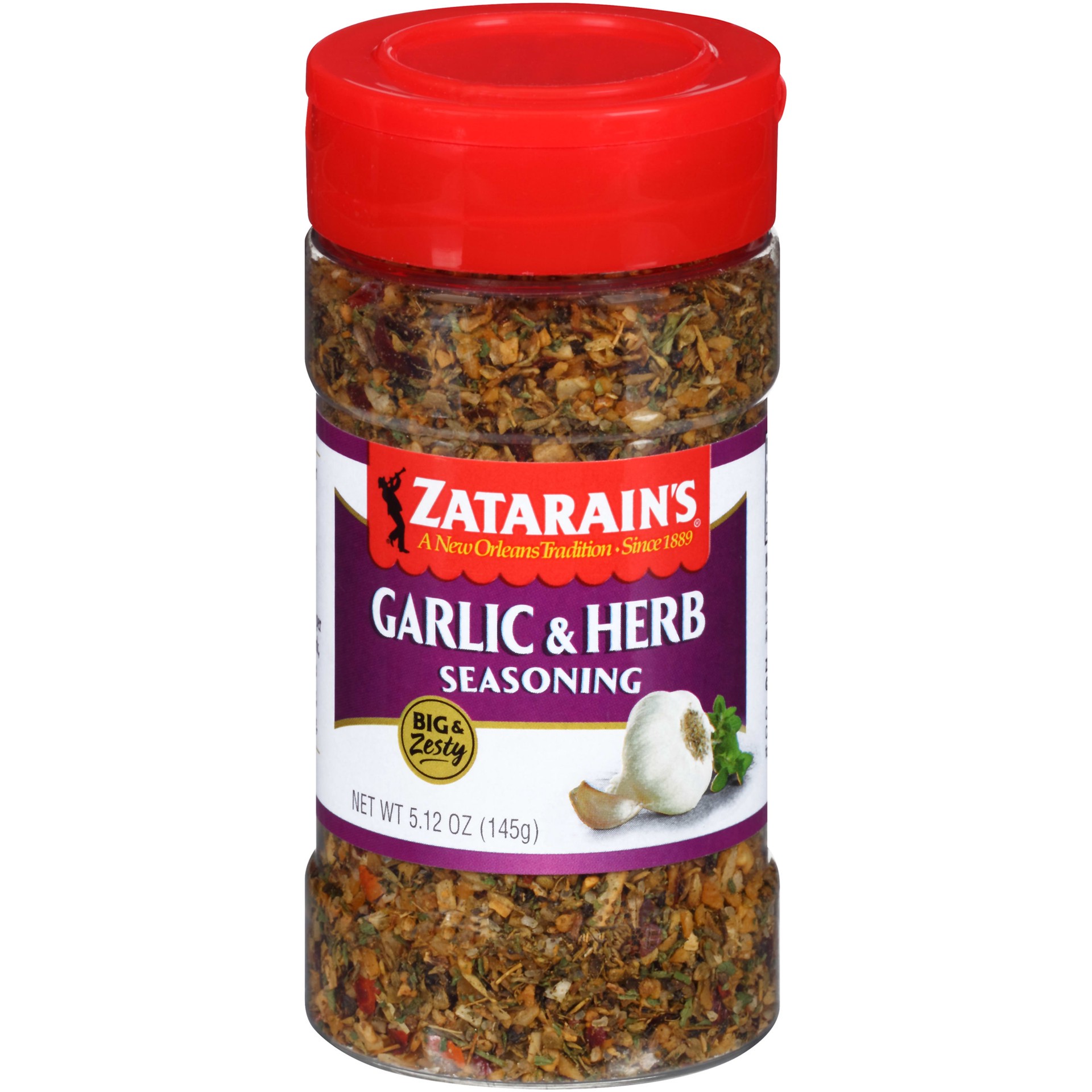 slide 1 of 11, Zatarain's Seasoning - Garlic & Herb, 5.12 oz