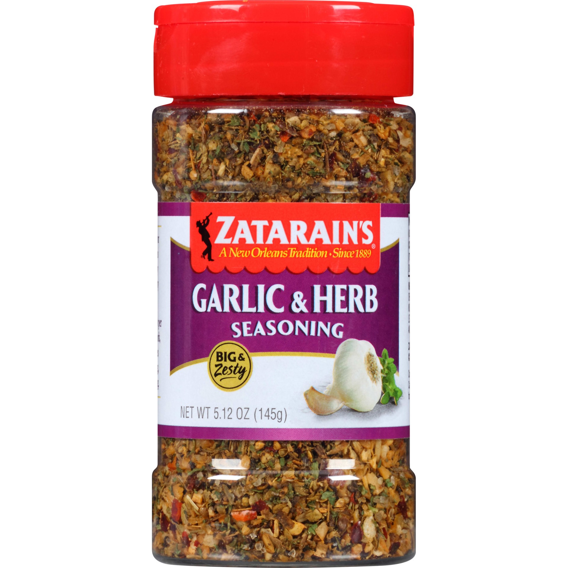 slide 1 of 11, Zatarain's Seasoning - Garlic & Herb, 5.12 oz