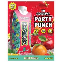 BeatBox Fruit Punch Wine Cocktail, 4 Pack, 500 ml