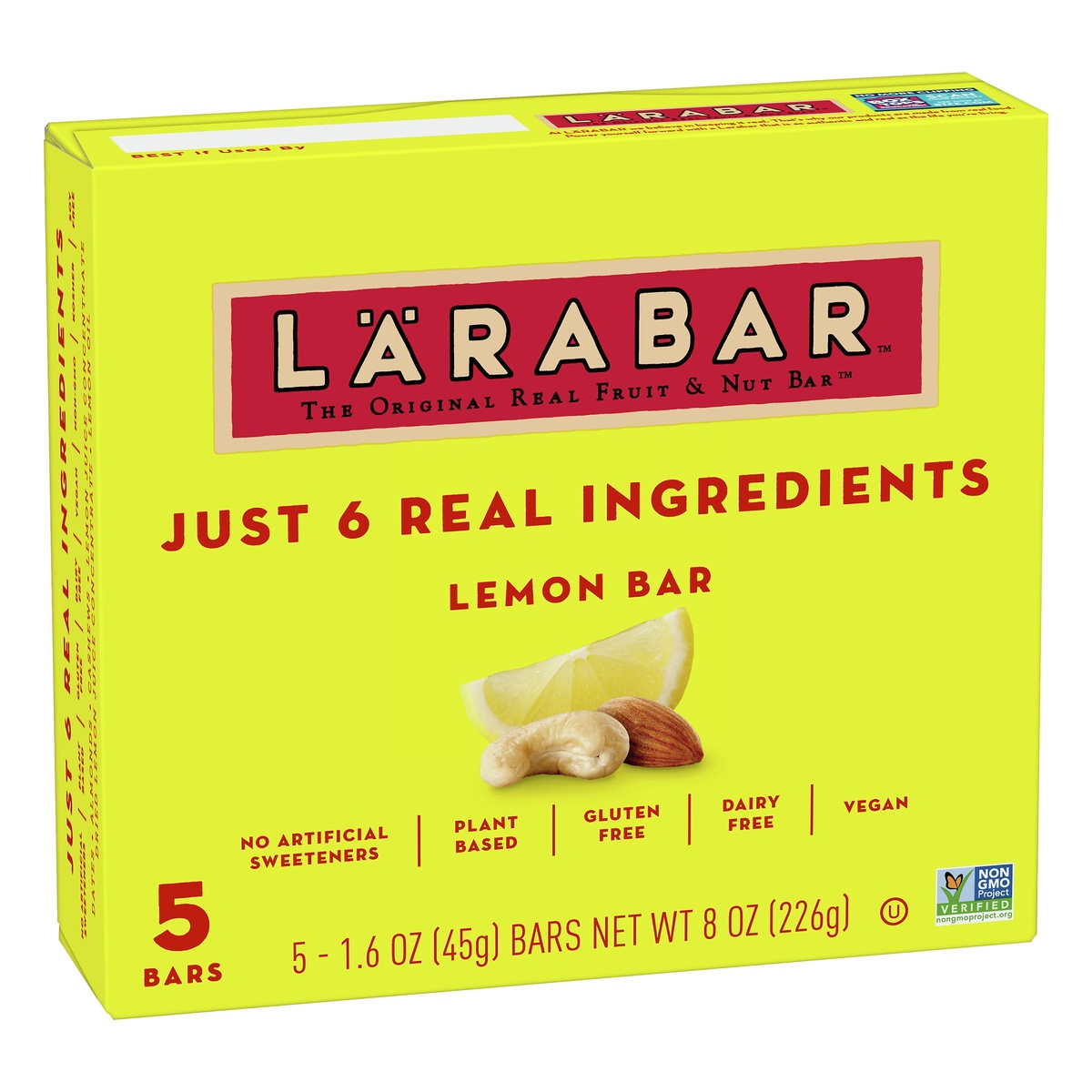 slide 2 of 10, LÄRABAR Lemon Bar Nutrition Bar, 5 ct