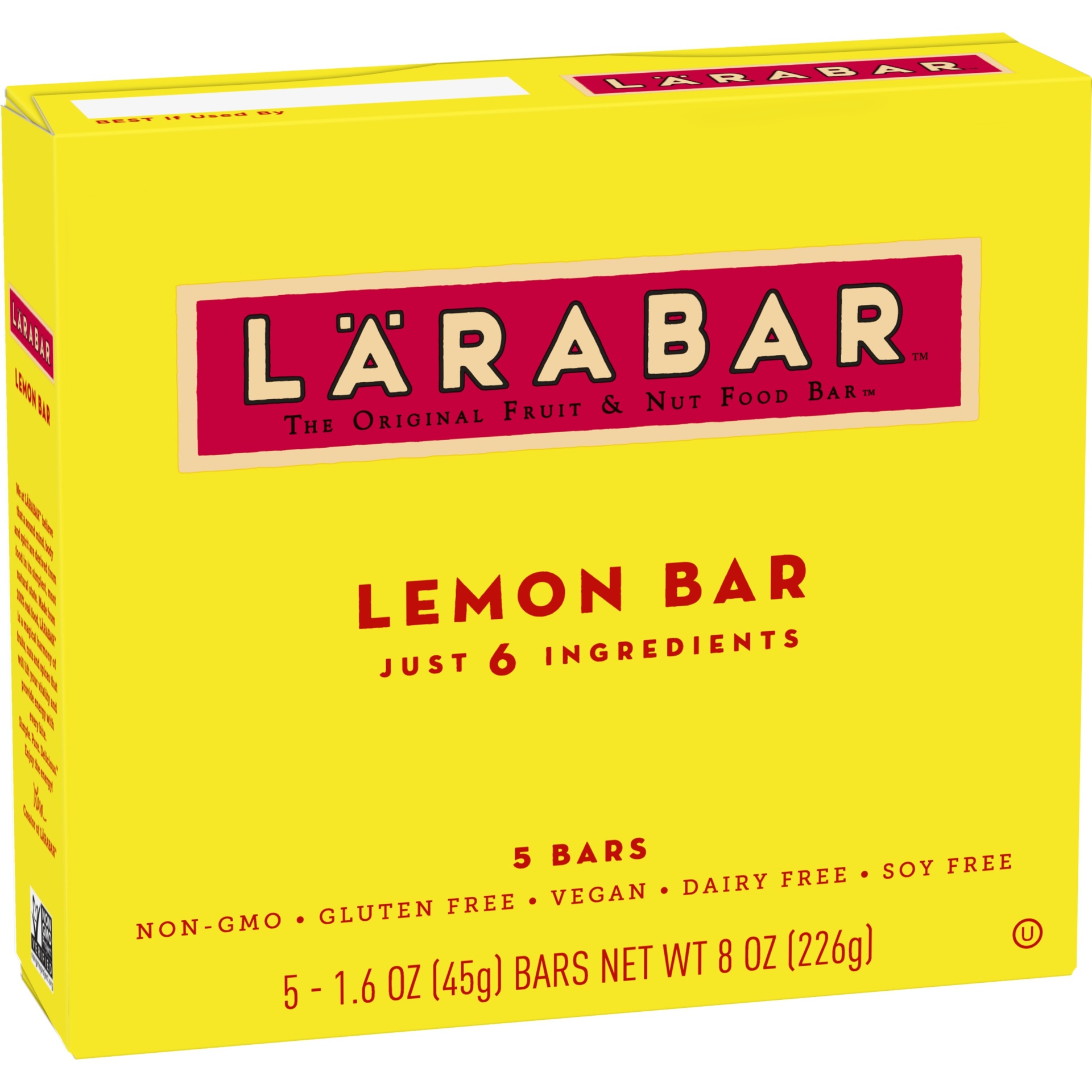 slide 1 of 10, LÄRABAR Lemon Bar Nutrition Bar, 5 ct