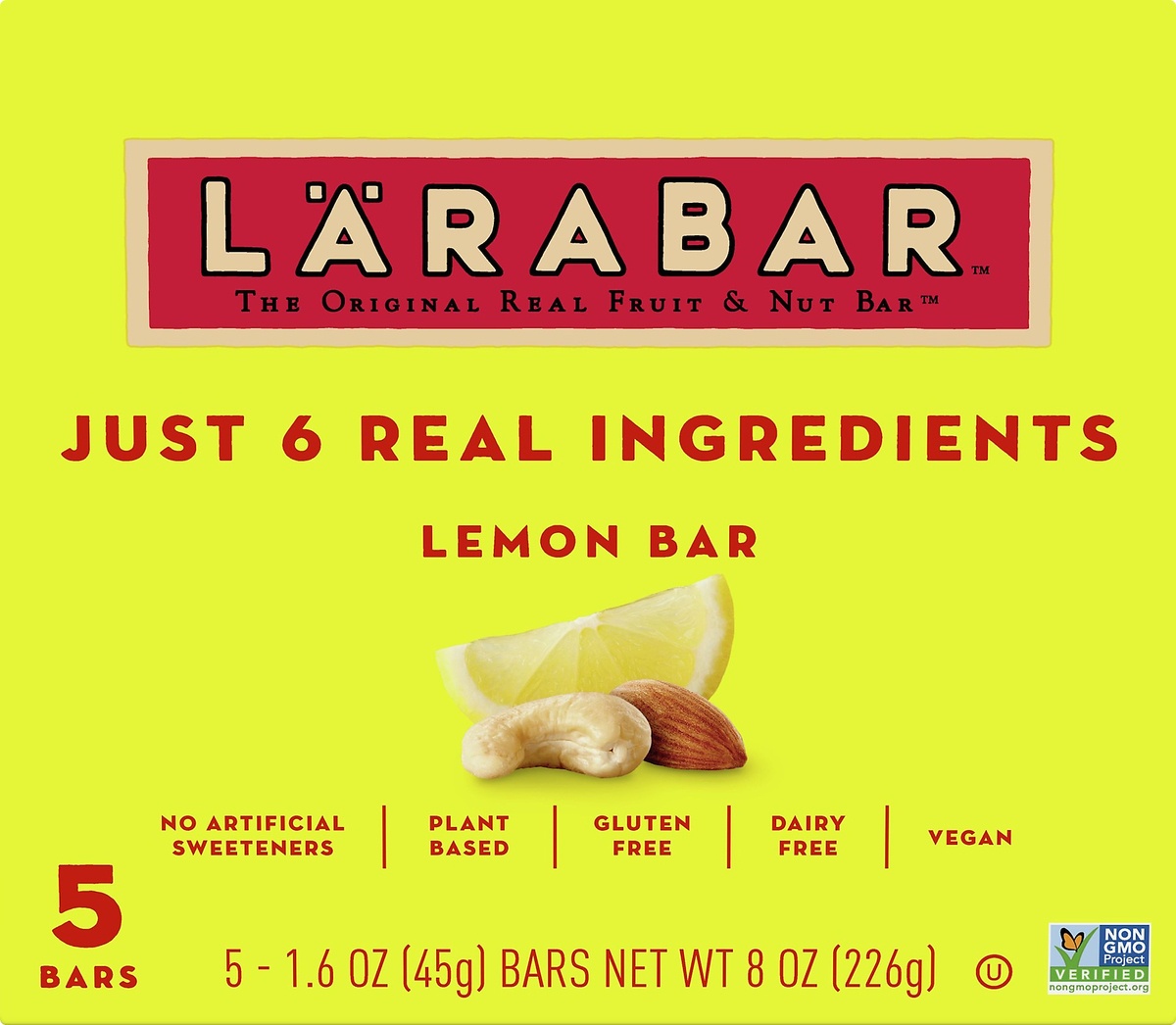 slide 9 of 10, LÄRABAR Lemon Bar Nutrition Bar, 5 ct