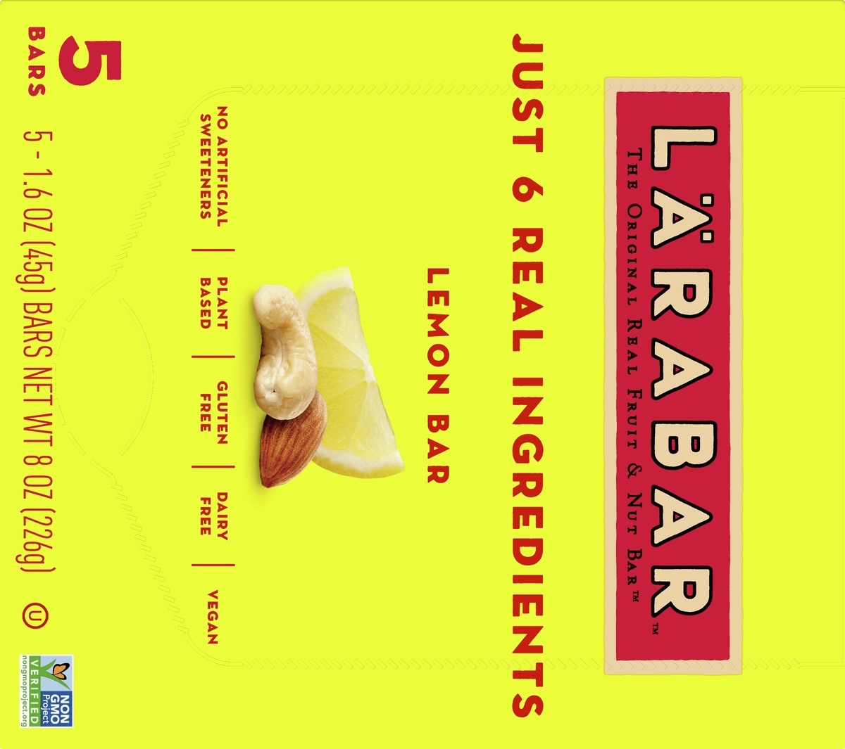 slide 10 of 10, LÄRABAR Lemon Bar Nutrition Bar, 5 ct