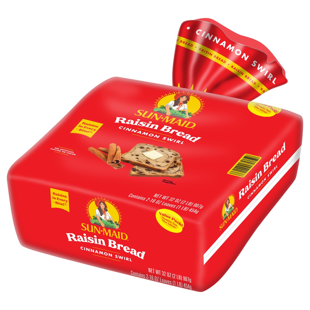 slide 2 of 13, Sun-Maid Cinnamon Swirl Raisin Bread, Cinnamon Raisin Bread, 2-16 oz Loaves, 2 ct