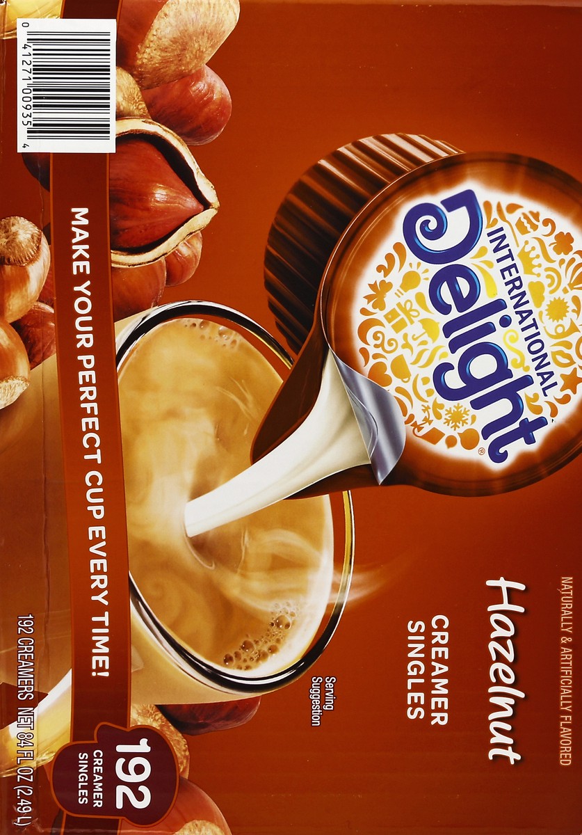 slide 5 of 6, International Delight Coffee Creamer Singles, Hazelnut, 192 Count, 192 pk