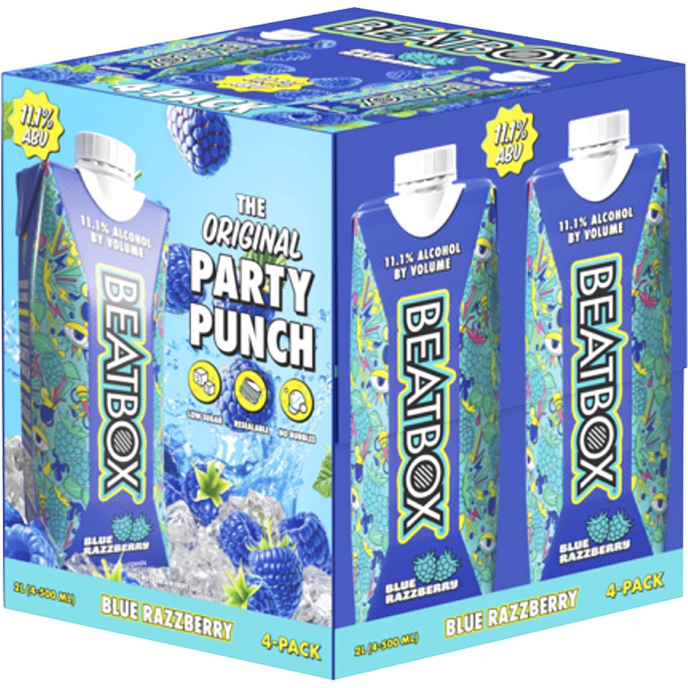 slide 1 of 1, Beatbox Blue Razzberry, 4 ct; 500 ml