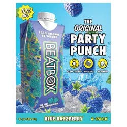 BeatBox Blue Razzberry Wine Cocktail, 4 Pack, 500 ml Each