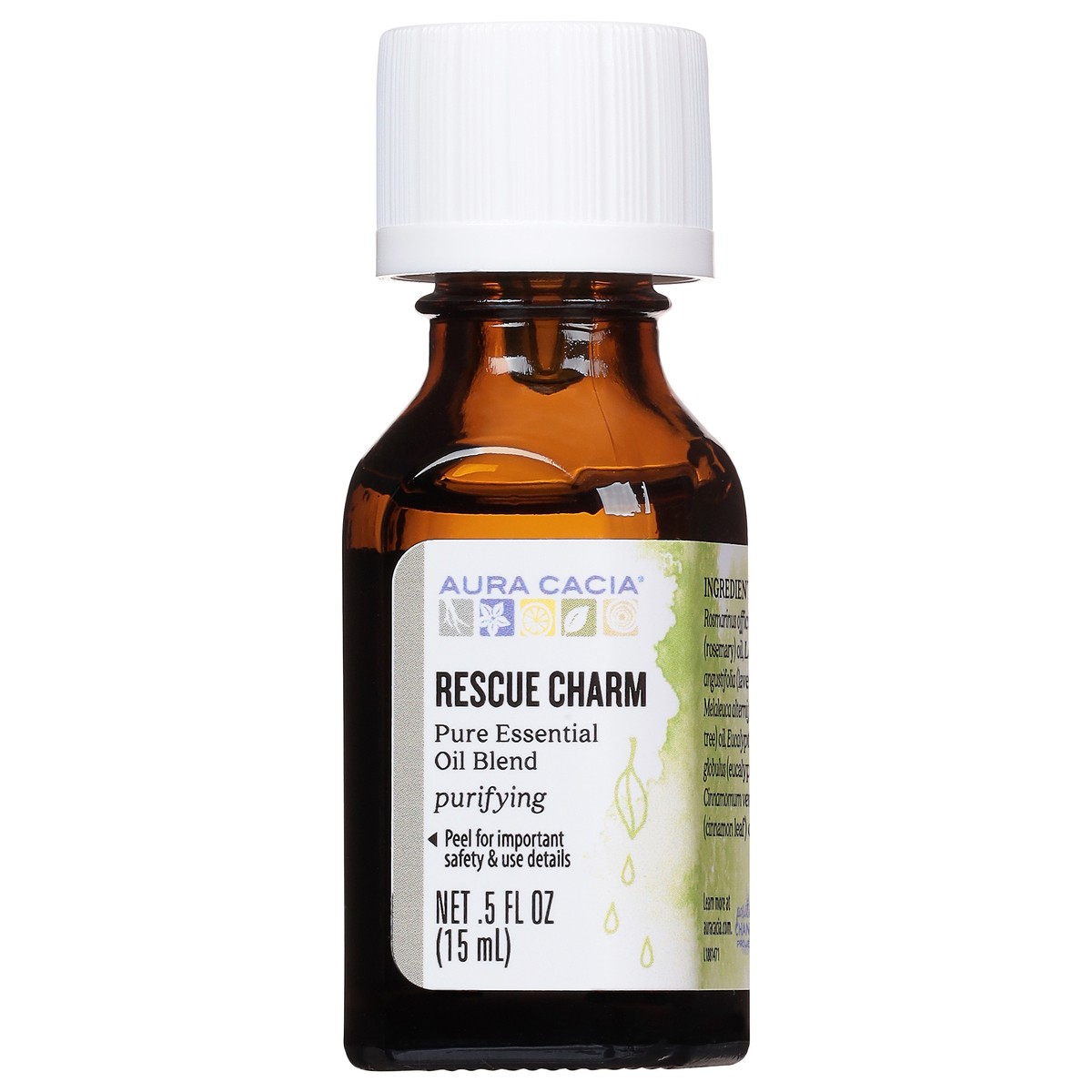 slide 3 of 9, Aura Cacia Purifying Rescue Charm Pure Essential Oil Blend 0.5 fl oz, 0.5 fl oz