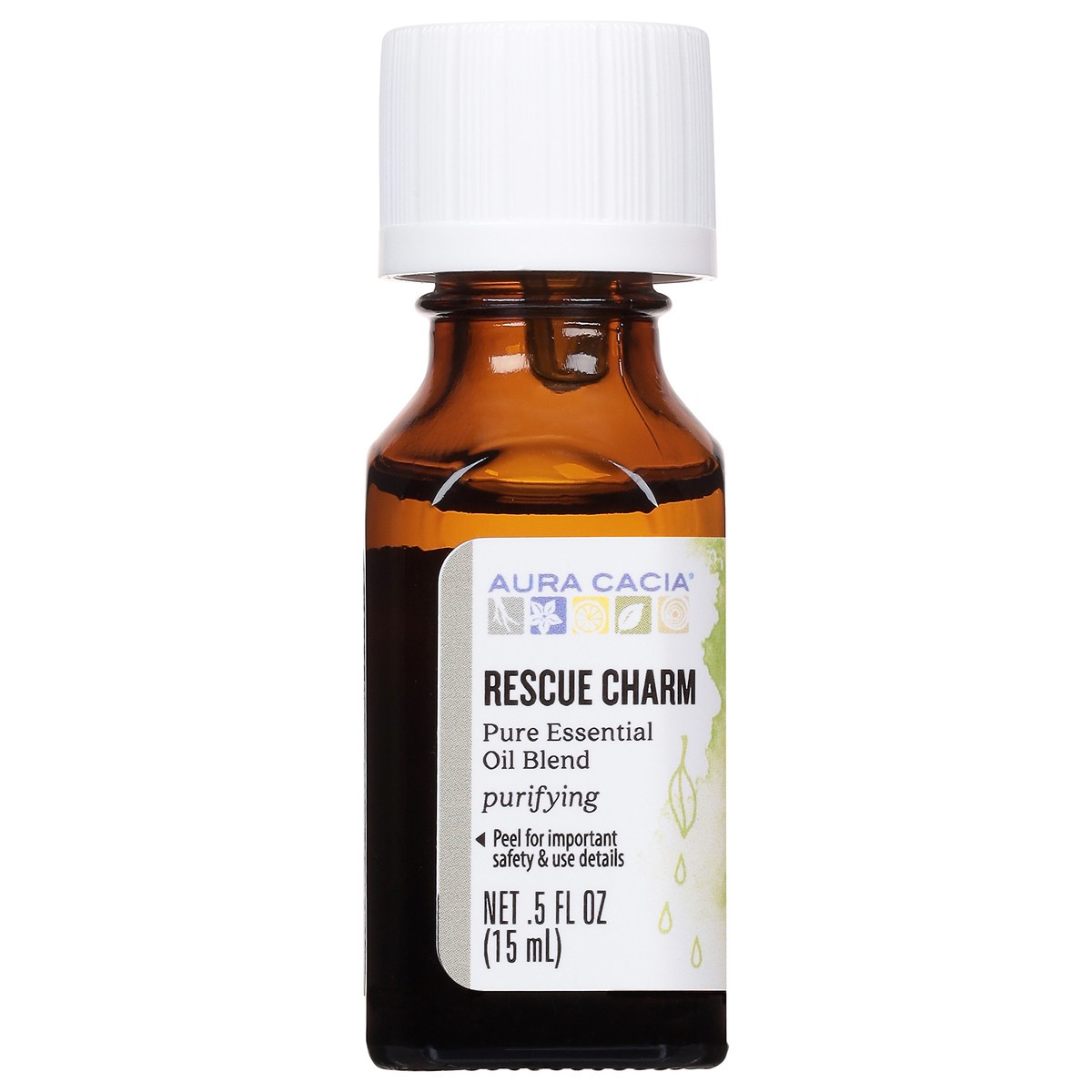 slide 1 of 9, Aura Cacia Purifying Rescue Charm Pure Essential Oil Blend 0.5 fl oz, 0.5 fl oz