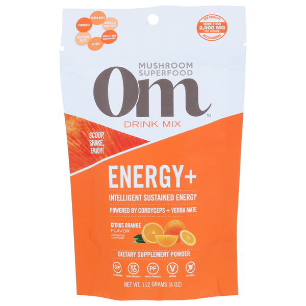 slide 1 of 1, Om Energy+ Drink Mix Citrus - 4 oz, 4 oz