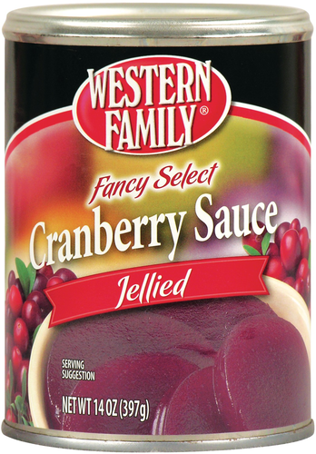 slide 1 of 1, Western Family Cranberry Jellied Sauce, 14 oz