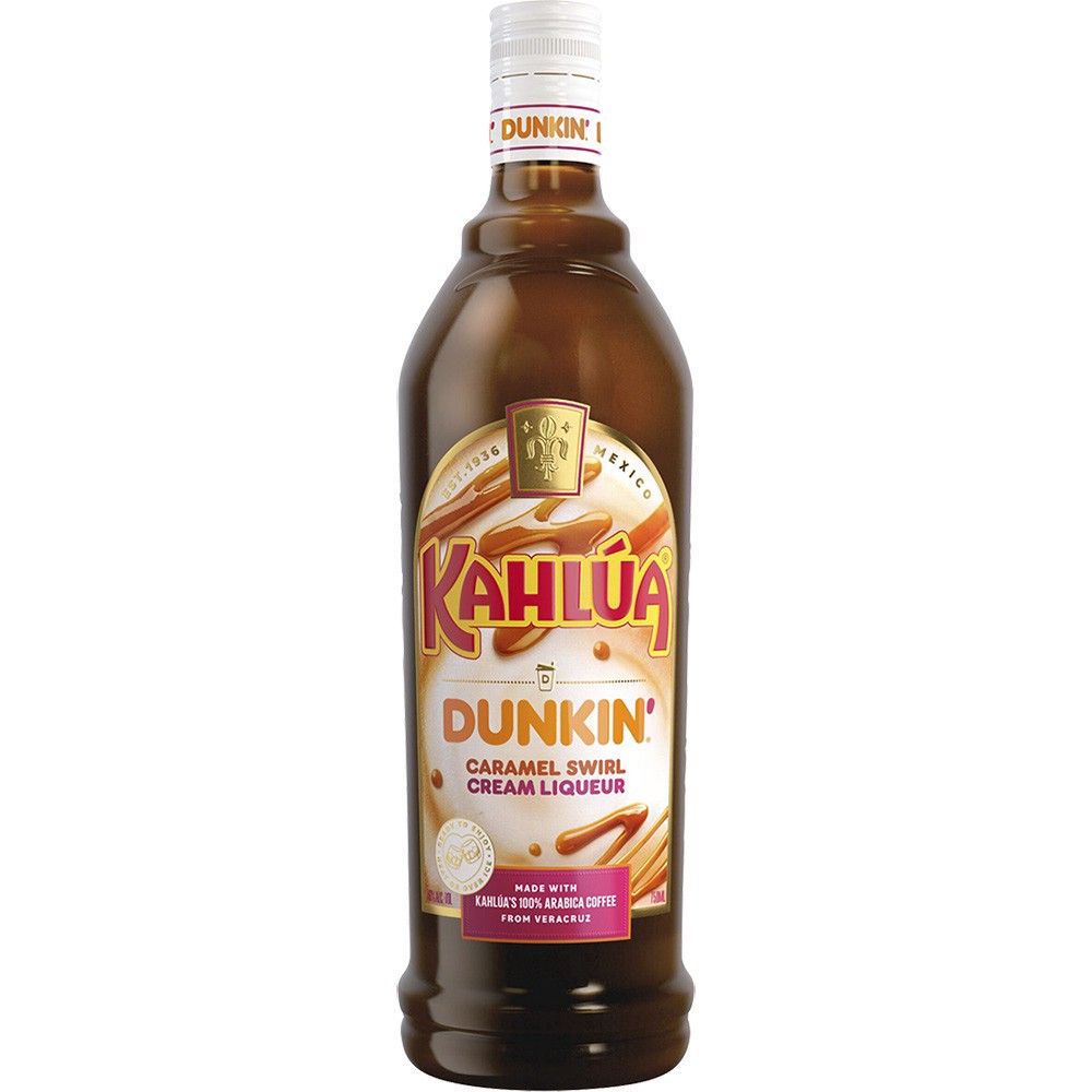 slide 1 of 1, Kahlua Dunkin Cream Caramel Swirl Liqueur 750 ml, 750 ml