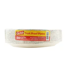 Glad Paper Plates Blue Flower