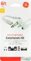 slide 1 of 1, Ge Universal Audio Extension Kit - 3 Piece - White - 6 Foot, 1 ct