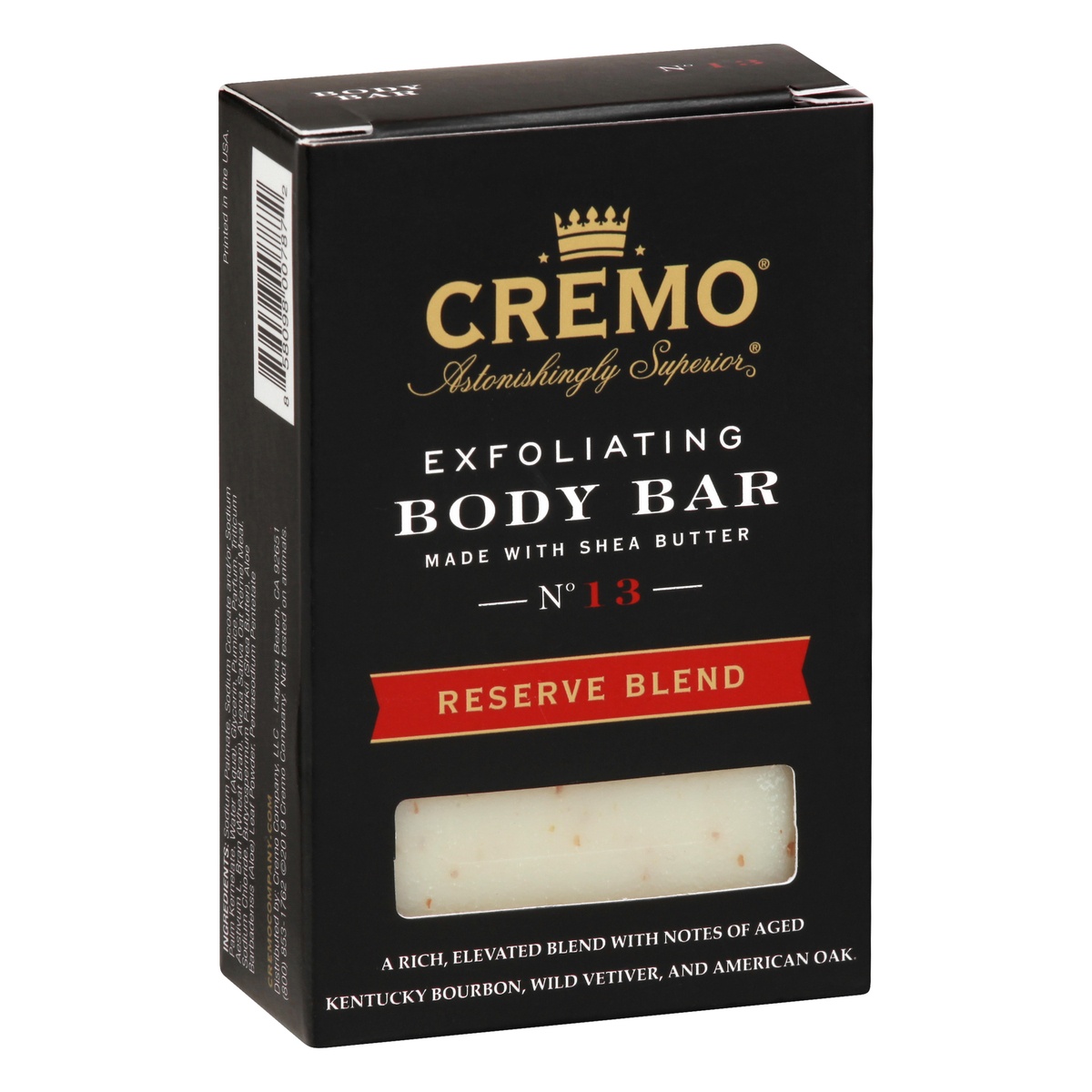 slide 2 of 9, Cremo Exfoliating Body Bar Reserve Blend, 6 oz