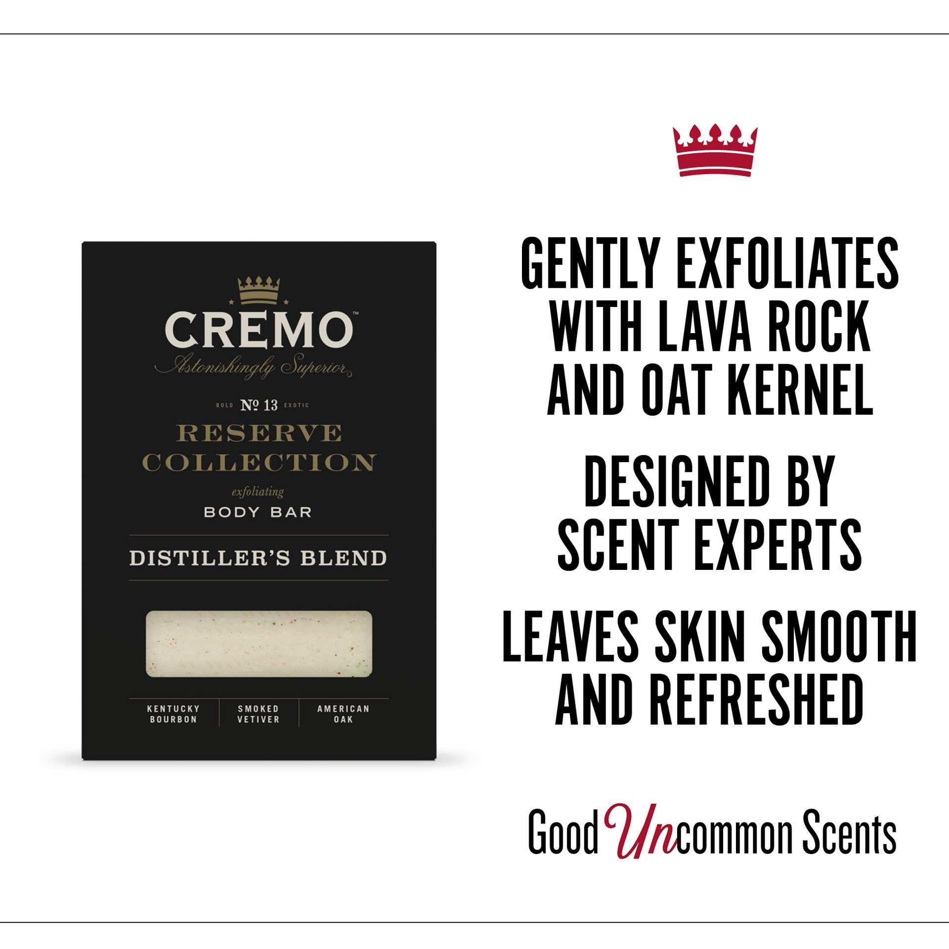 slide 9 of 9, Cremo Exfoliating No. 13 Reserve Blend Body Bar 6 oz, 6 oz