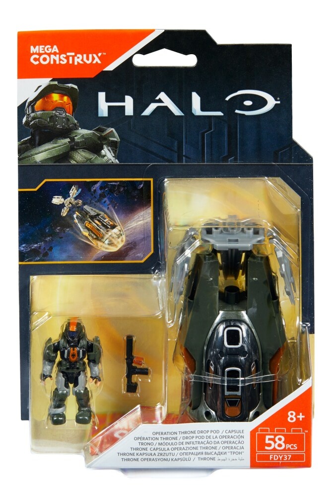 slide 1 of 1, Mattel Mega Construx Halo Odst Drop & Deploy Operation Throne Drop Pod Action Figure, 1 ct