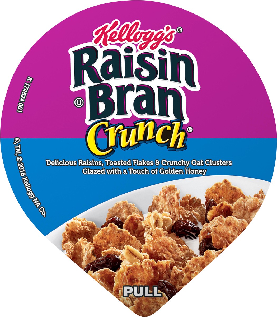 slide 7 of 8, Raisin Bran Kellogg's Raisin Bran Crunch Breakfast Cereal Cups, Family Breakfast, Fiber Cereal, Original, 2.8oz Cup, 1 Cup, 2.8 oz