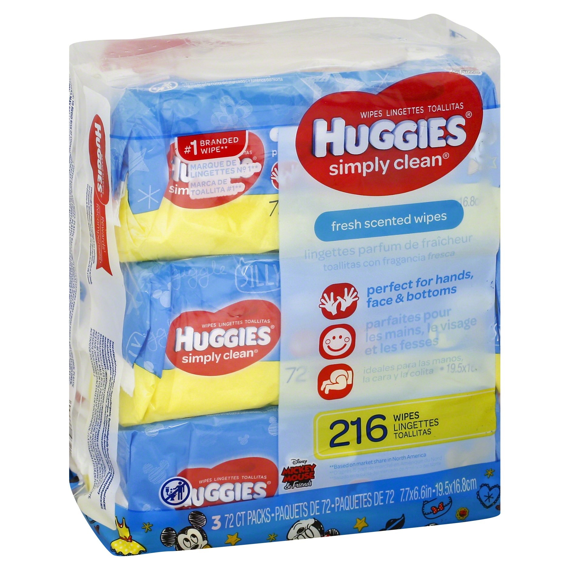 slide 1 of 3, Huggies Wipes Simply Clean Fresh 3x Soft Pack Rft, 3 ct; 72 ct