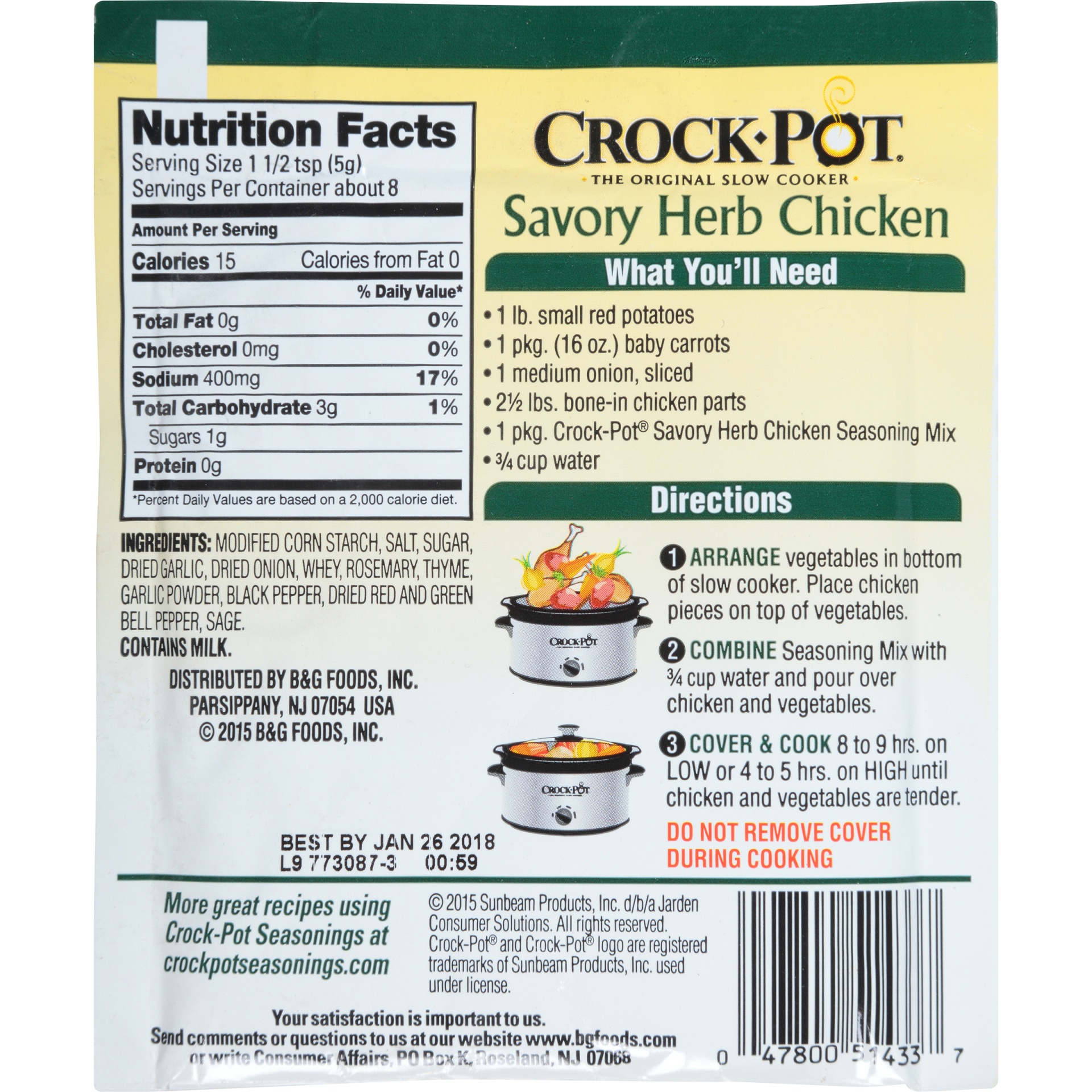 slide 4 of 6, Crock-Pot Savory Herb Chicken Seasoning Mix, 1.5 oz